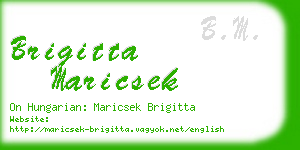 brigitta maricsek business card